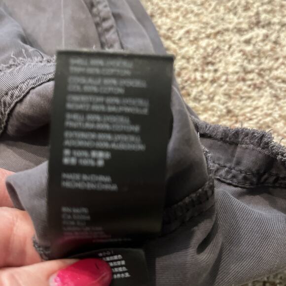 Anthropologie NWT Swing Tiered Gray Dress Pockets Sz M Boho Babydoll Cottagecore - Picture 9 of 10